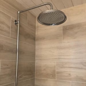 Grey & brown bathroom installation Burlington Shower